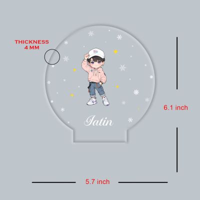 Personalized Boy LED Night Light, Custom with Name Warm White Light Kids Room Bedside Lamp Birthday Return Gift for Kids Boys